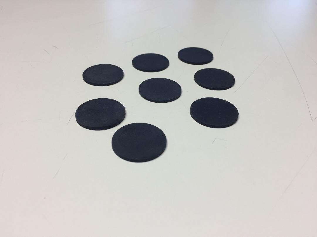 Black Rubber Circles 1 diamete 1/16 thick Etsy