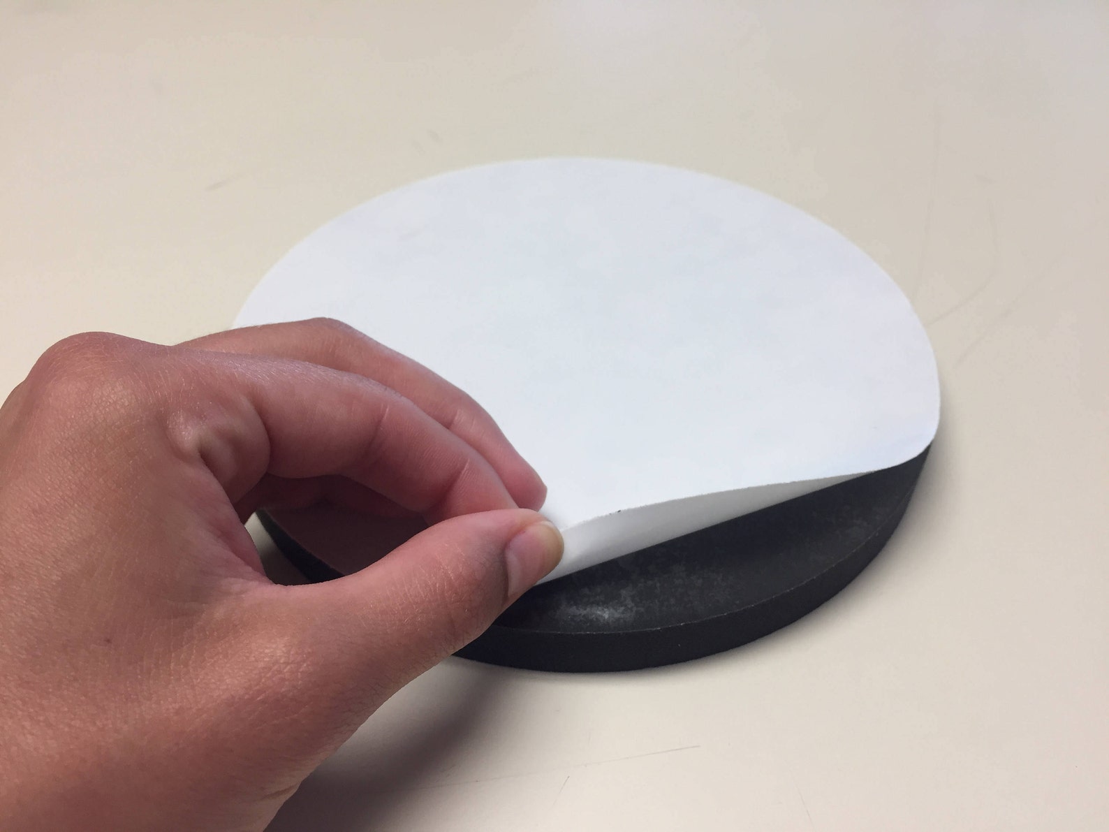 Black Urethane Sponge W/ Adhesive Backing 1/2 Thick, 6 1/2 Diameter Etsy