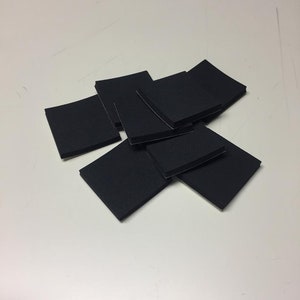 Black, Closed Cell Sponge, 2&quot; square, 1/4&quot; thick, Adhesive Backing