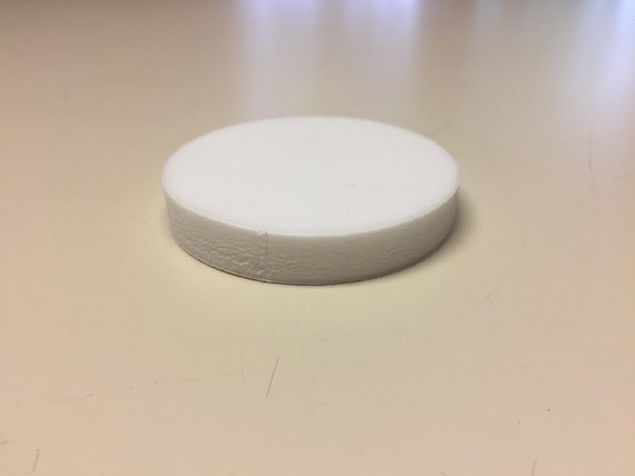 White Foam Circles, 3 Diameter, 1/2 Thick, Adhesive Backing 