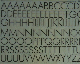 FUTURA LIGHT (30pt/36pt/42pt/48pt/60pt) Letraset instant rub on letter transfers alphabet (choose font size)