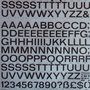FOLIO MEDIO EXTENDIDO (60pt/48pt/36pt/28pt/24pt/20pt/16pt/14pt) Transferencias de letras instantáneas Letraset (elija el tamaño de fuente)