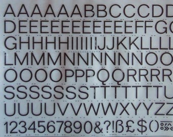 FOLIO LIGHT (28pt/36pt/48pt/60pt) Letraset vintage instant rub on letter transfers  (choose font size)