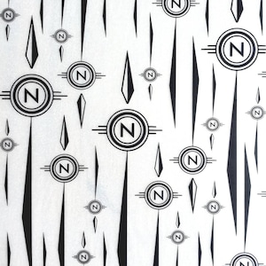 North MAP COMPASS SYMBOLS - small Letraset architecture vintage rub on transfer symbols / pictures