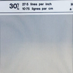 LIGNES / RÈGLES DE LIGNE 10-50% (numéros Letraset de # LT211 à # LT950) - Film adhésif / film à motifs Manga Screentone Letraset Letratone
