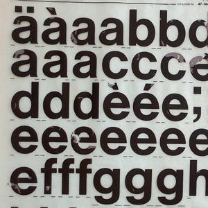Transferencias HELVETICA MEDIUM (144pt) Transferencias de letras Letraset de secado instantáneo (elija el tamaño de fuente)