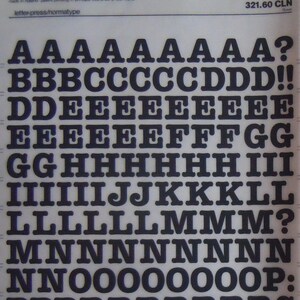 AMERICAN TYPEWRITER BOLD - Trasferibili istantanei Mecanorma per lettere (scegli la dimensione del carattere)