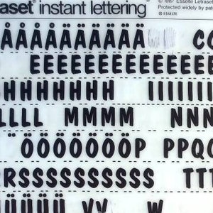 DOM BOLD (48pt) Transferencias de letras y números vintage para frotar con Letraset