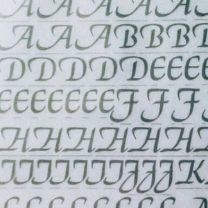 EL GRECO - Transferencias de letras vintage Letraset para frotar en seco (Selecciona el tamaño de fuente)