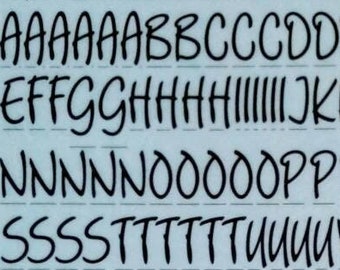 LIMEHOUSE SCRIPT (36pt/48pt) Letraset Letragraphica Premiere dry rub on letter transfers (choose font size)