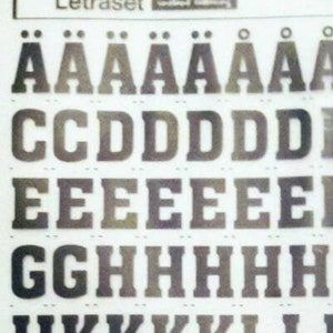 Transferencias de letras instantáneas Letraset AACHEN MEDIUM (36pt/42pt/72pt) (elige el tamaño de fuente)
