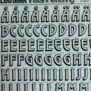 KORNELIA (36pt) Letraset vintage para transferir letras y números (elige el tamaño de fuente)