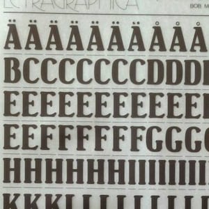 SPRINGFIELD BOLD - Transferencias de letras instantáneas Letraset de Letragraphica (elige el tamaño de fuente)