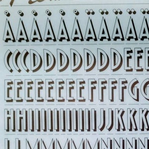 PLEASURE BOLD SHADED (48pt / 72pt) Premium Letraset Letragraphica vintage trocken reiben auf Brieftransfers (Schriftgröße wählen)