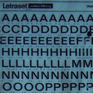 FOLIO MEDIO EXTENDIDO (28pt/36pt) Transferencias de letras y números vintage Letraset usadas (elija el tamaño de fuente)