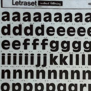 Transferencias de letras y números vintage de Letraset en negrita ANTIQUE OLIVE (36pt/42pt/48pt) (elija el tamaño de fuente)