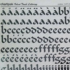 ONDINE - Transfert à sec Chartpak avec lettres/chiffres (réf M366)