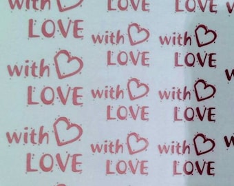Metallic LOVE WORDS PHRASES Choose design - E-Z rub ons Metallic Pink / Silver Word dry rub on transfers