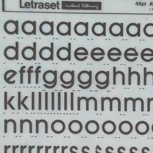 GÓTICO DE VANGUARDIA Mediano (48pt/24pt) Transferencias de letras/números vintage de Letraset (elija el tamaño de fuente)