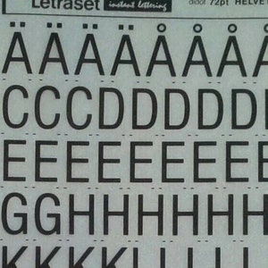 HELVETICA LIGHT CONDENSADA (72pt/48pt/42pt/36pt/28pt/20pt) Transferencias de letras instantáneas Letraset para impresión tipográfica (elija el tamaño)