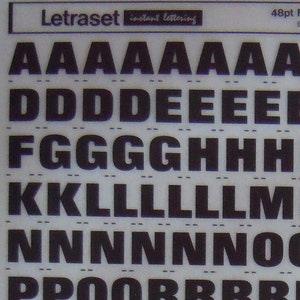 FOLIO EXTRA BOLD - Transferencias de letras instantáneas Letraset (elige el tamaño de fuente)
