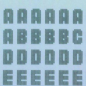 CHICAGO - Transferencias de letras y números vintage de Mecanorma para frotar en seco