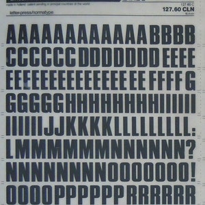 BRITISH INSERAT - Frote instantáneo de Mecanorma en transferencias de letras (elija el tamaño de fuente)