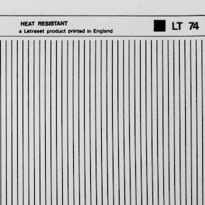 LIGNES (numéros de Letraset de # LT74 à # LT170) Film d'ombrage manga SCREENTONE Letraset Letratone motifs de transfert adhésif