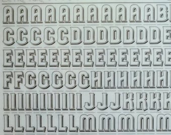COMPACTA BOLD OUTLINE (144pt) Letraset Instant Rub on Letter Transfers ...