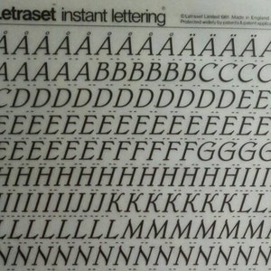 BELWE ITALIC - Transferencias de letras instantáneas Letraset (elige el tamaño de fuente)