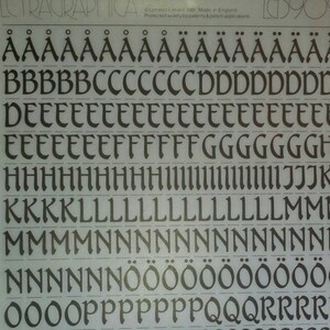 ESTRAGÓN (36pt - 60pt) Transferencias de letras instantáneas Letraset de Letragraphica (elige el tamaño de fuente)
