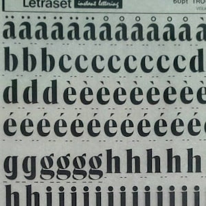TROOPER ROMAN (60pt/48pt/36pt/30pt) Transferencias de letras para frotar en seco de Letraset (elija el tamaño de fuente)