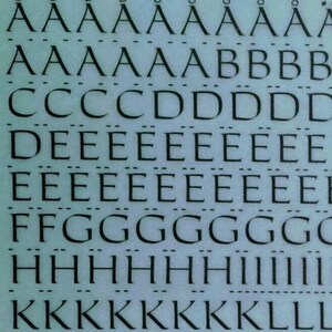 CAROLUS - Transferencias de letras y números vintage Letraset (elige el tamaño de fuente)