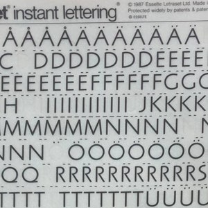 ARTA BOLD ITALIC (42pt) Transferencias de letras y números vintage con efecto frotado de Letraset (fuente poco común)
