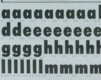 FUTURA EXTRA BOLD Condensed (72pt/60pt/48pt/42pt/36pt/28pt/24pt/20pt) Letraset vintage instant dry rub on letters / black (choose size)