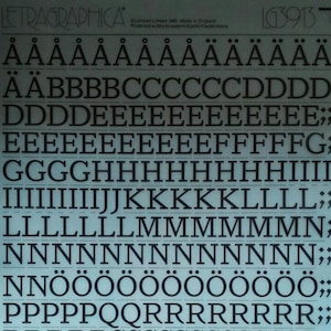 ESTILO ANTIGUO ITALIANO (42pt/54pt) Transferencias de letras instantáneas Letragraphica Letraset (elija el tamaño de fuente)