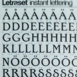 EDWARDIAN MEDIUM (24pt/48pt) Letraset frotar el número de letra transfiere el alfabeto (elija el tamaño de fuente)