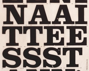 CLARENDON BOLD (72pt - 192pt) Letraset vintage instant dry rub on letter transfers (choose font size)