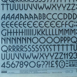 BUSORAMA BOLD (60pt/48pt/24pt) Transferencias de letras instantáneas vintage Letraset Letragraphica