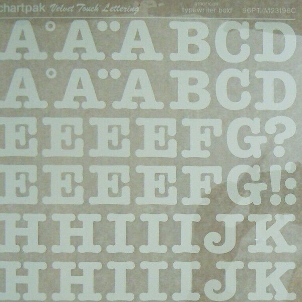 Chartpak Dry Letter Transfer Etsy