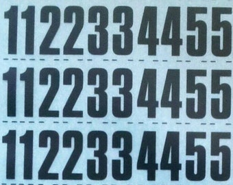 COMPACTA NUMBERS (30pt - 96pt) Letraset instant rub on numeral transfers (choose size)