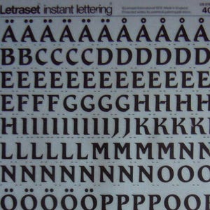 ROMIC BOLD (48pt/36pt) Transferencias de letras instantáneas Letraset (elige el tamaño)