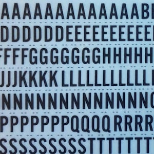 GÓTICO ALTERNO N.º 2 (30 pt/48 pt) Letraset letras/números transferibles con rotulaciones instantáneas vintage (elige el tamaño de fuente)