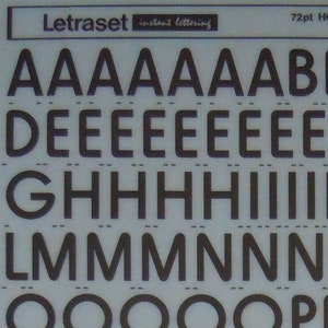 HORATIO MEDIUM (72pt/60pt/48pt/36pt) Transferencias de letras instantáneas Letraset (elija el tamaño de fuente)