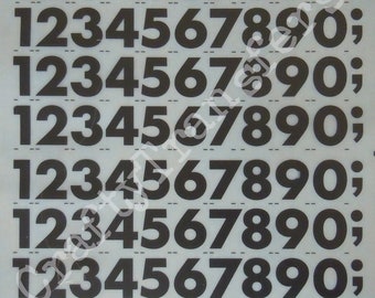 Instant rub on letter transfers NUMBERS (various fonts / sizes) NEW