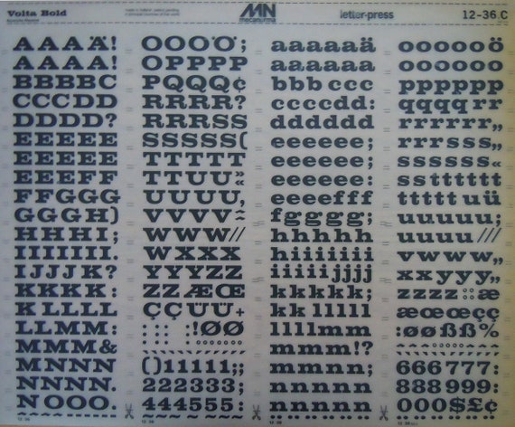 Volta Bold Mecanorma Instant Rub On Letter Transfers Choose Etsy