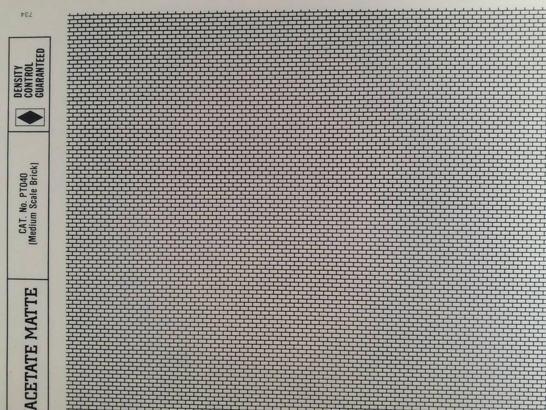 BRICK WALL PATTERNS - Chartpak Manga Screentone Shading & Pattern Film ...