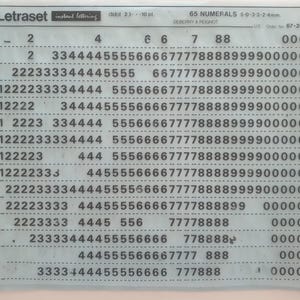 NUMBERS / NUMERALS Vintage Letraset / Chartpak Mecanorma Instant Rub on ...