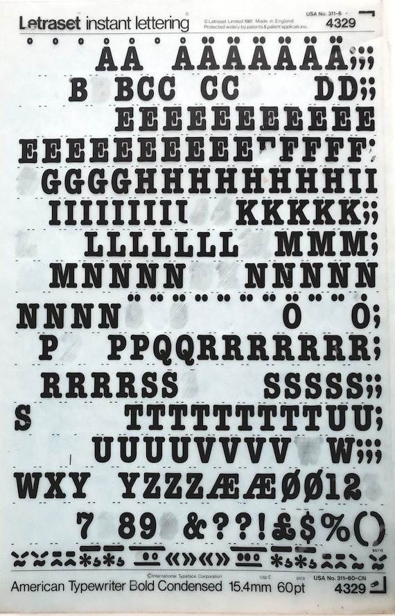 AMERICAN TYPEWRITER Bold CONDENSED (60pt/48pt/36pt/30pt AMERICAN TYPEWRITER Bold CONDENSED (60pt/48pt/36pt/30pt