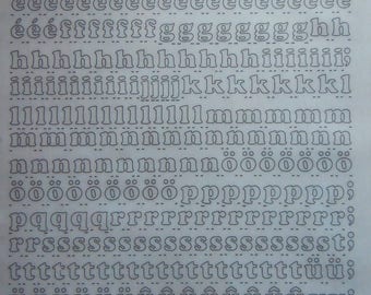 特価商品  Vintage Letraset - OUTLINE BLACK COOPER Instant on Rub アウトドア寝具